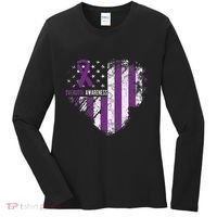 Overdose Awareness Purple Ribbon Drug Addiction Women's Long Sleeve Shirt thumb 0