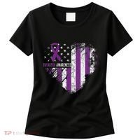 Overdose Awareness Purple Ribbon Drug Addiction Women's T-Shirt thumb 0