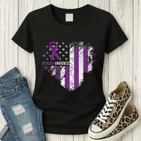 Overdose Awareness Purple Ribbon Drug Addiction Women's T-Shirt thumb 3