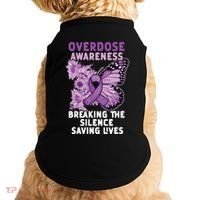 Overdose Awareness Purple Ribbon Drug Addiction Doggie Tank thumb 0