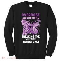 Overdose Awareness Purple Ribbon Drug Addiction Sweatshirt thumb 0