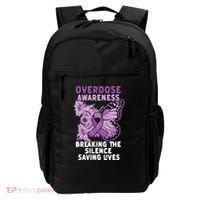 Overdose Awareness Purple Ribbon Drug Addiction Backpack thumb 0