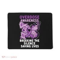 Overdose Awareness Purple Ribbon Drug Addiction Mousepad thumb 0