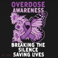 Overdose Awareness Purple Ribbon Drug Addiction Mousepad thumb 1