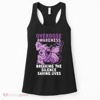 Overdose Awareness Purple Ribbon Drug Addiction Women's Tank Top thumb 0