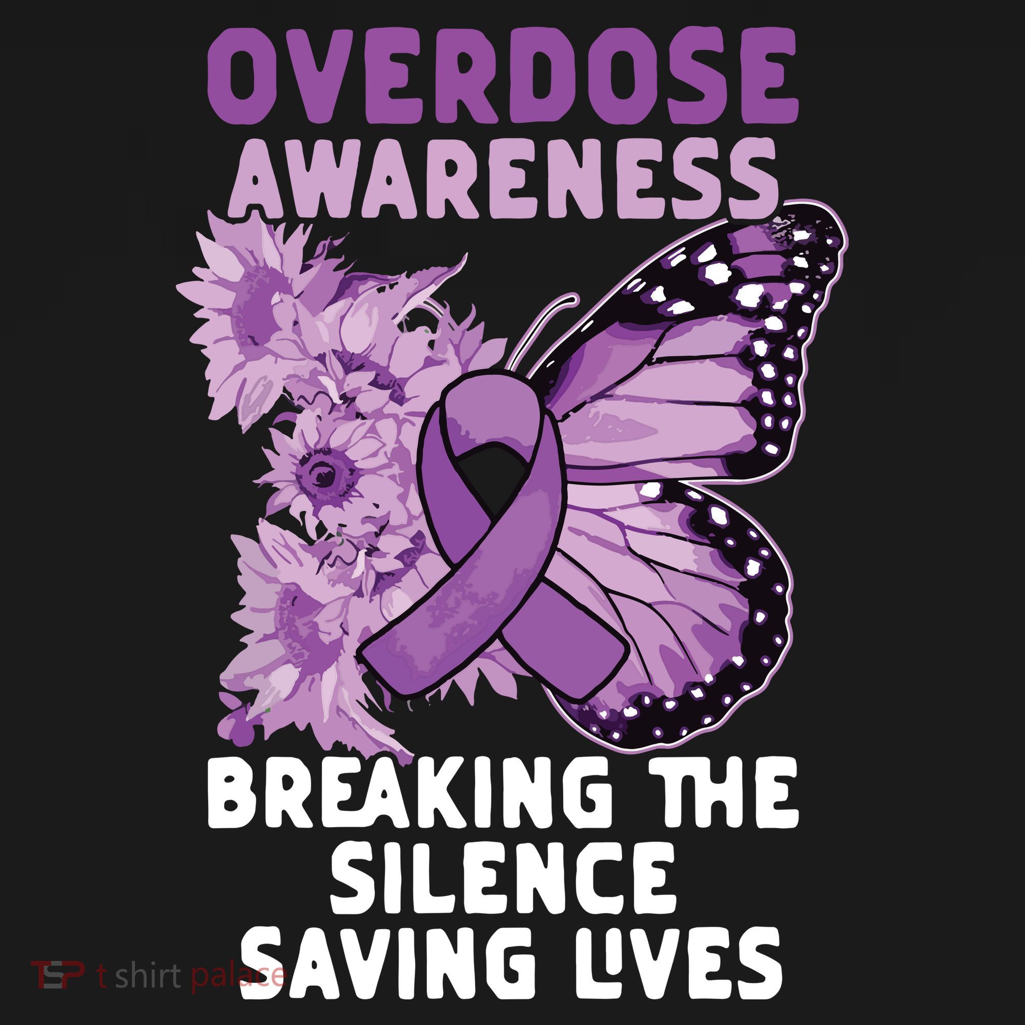 Overdose Awareness Purple Ribbon Drug Addiction Women's Tank Top