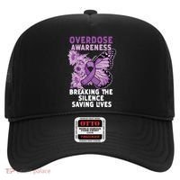 Overdose Awareness Purple Ribbon Drug Addiction Hat thumb 0