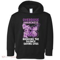 Overdose Awareness Purple Ribbon Drug Addiction Toddler Hoodie thumb 0