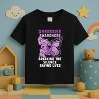 Overdose Awareness Purple Ribbon Drug Addiction Toddler T-Shirt thumb 3
