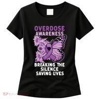 Overdose Awareness Purple Ribbon Drug Addiction Women's T-Shirt thumb 0