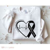 Overdose Awareness Purple Ribbon Drug Addiction Recovery Sweatshirt thumb 2