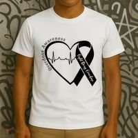 Overdose Awareness Purple Ribbon Drug Addiction Recovery T-Shirt thumb 3