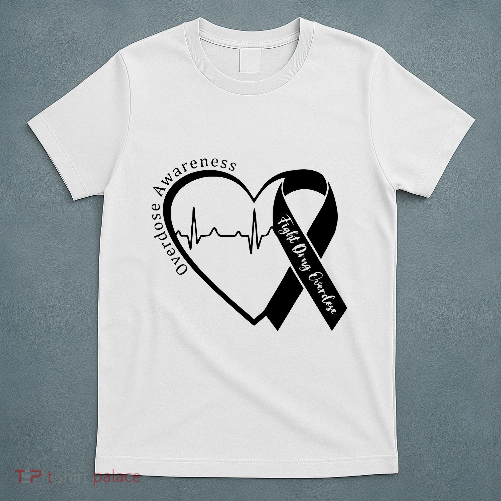 Overdose Awareness Purple Ribbon Drug Addiction Recovery T-Shirt