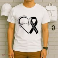 Overdose Awareness Purple Ribbon Drug Addiction Recovery T-Shirt thumb 6