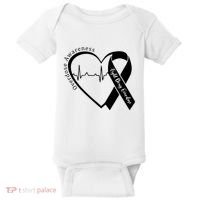 Overdose Awareness Purple Ribbon Drug Addiction Recovery Baby Bodysuit thumb 0