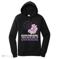 Overdose Awareness Purple Ribbon Drug Addiction Sunflower Women's Hoodie thumb 0