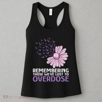 Overdose Awareness Purple Ribbon Drug Addiction Sunflower Women's Tank Top thumb 3