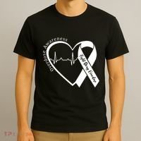 Overdose Awareness Purple Ribbon Drug Addiction Recovery T-Shirt thumb 3