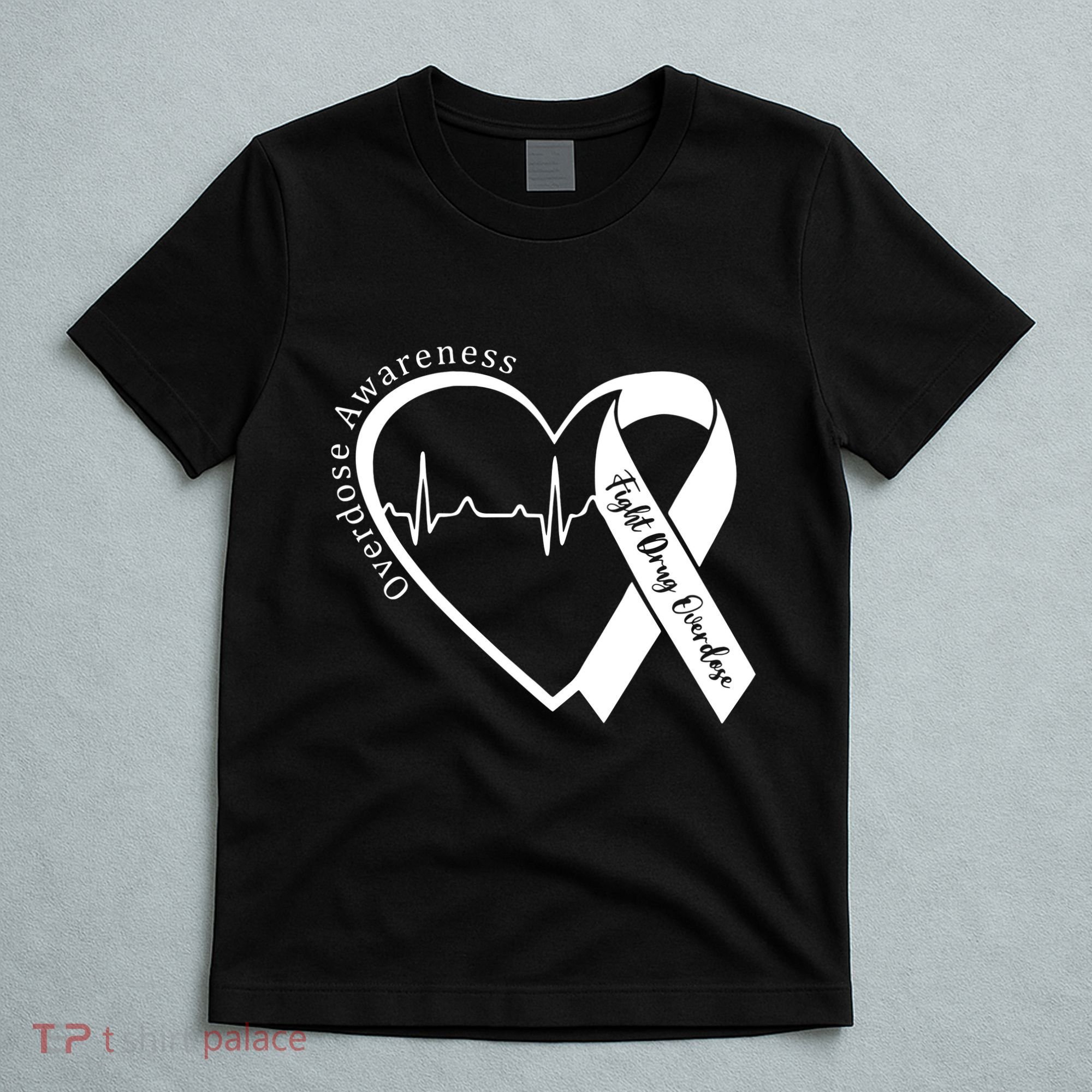 Overdose Awareness Purple Ribbon Drug Addiction Recovery T-Shirt