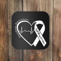 Overdose Awareness Purple Ribbon Drug Addiction Recovery Coaster thumb 0