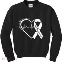 Overdose Awareness Purple Ribbon Drug Addiction Recovery Kids Sweatshirt thumb 0