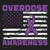 Overdose Awareness Purple Ribbon Drug Addiction Women's Sweatshirt thumb 2