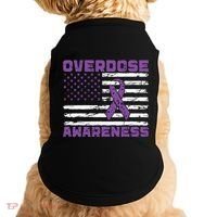 Overdose Awareness Purple Ribbon Drug Addiction Doggie Tank thumb 0