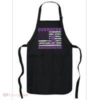 Overdose Awareness Purple Ribbon Drug Addiction Apron thumb 0