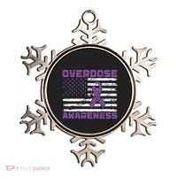 Overdose Awareness Purple Ribbon Drug Addiction Ornament thumb 0