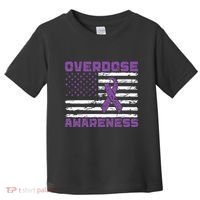 Overdose Awareness Purple Ribbon Drug Addiction Toddler T-Shirt thumb 0