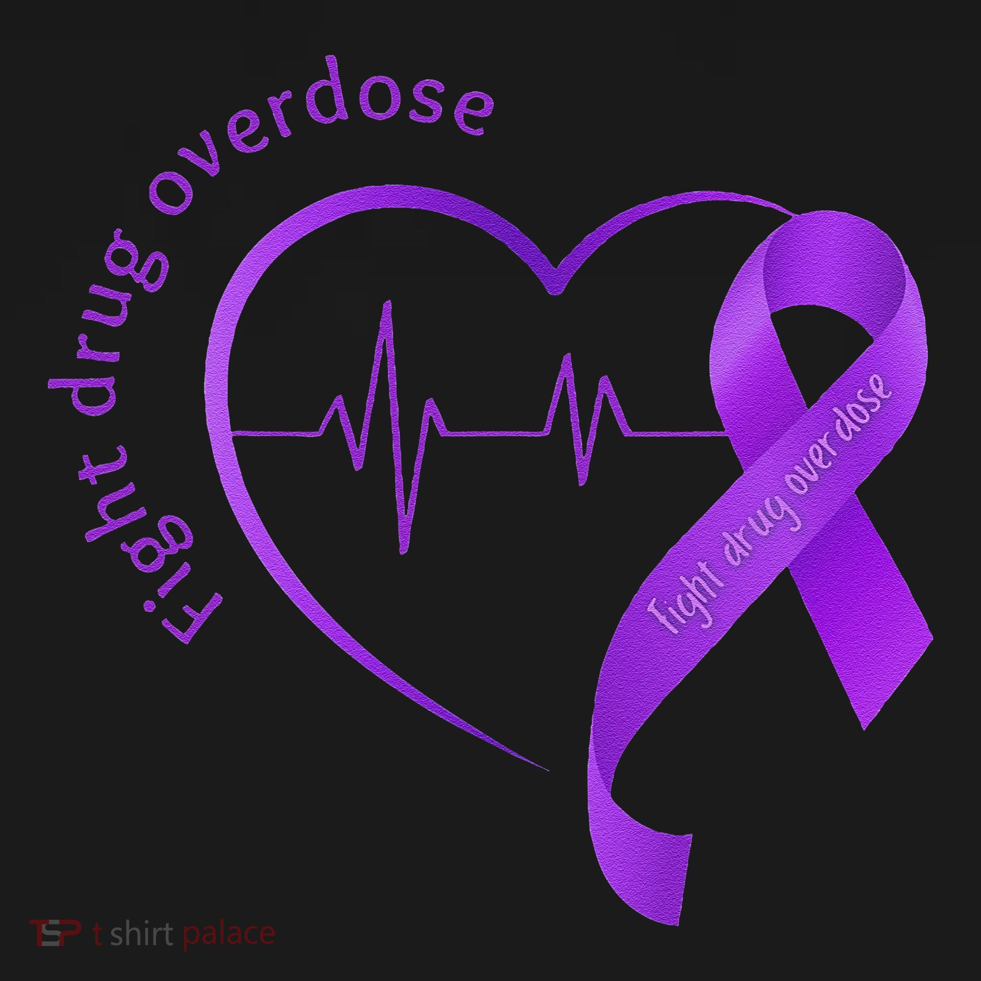 Overdose Awareness Purple Ribbon Drug Addiction Recovery Women's Hoodie