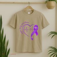 Overdose Awareness Purple Ribbon Drug Addiction Recovery T-Shirt thumb 2