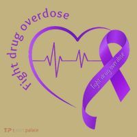 Overdose Awareness Purple Ribbon Drug Addiction Recovery Mousepad thumb 1