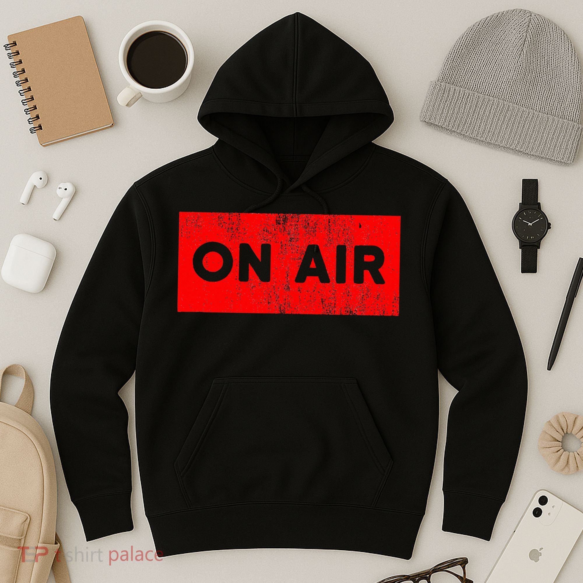 On Air Radio Live Microphone Dj Hoodie