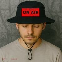 On Air Radio Live Microphone Dj Bucket Hat thumb 2