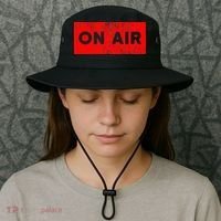 On Air Radio Live Microphone Dj Bucket Hat thumb 3