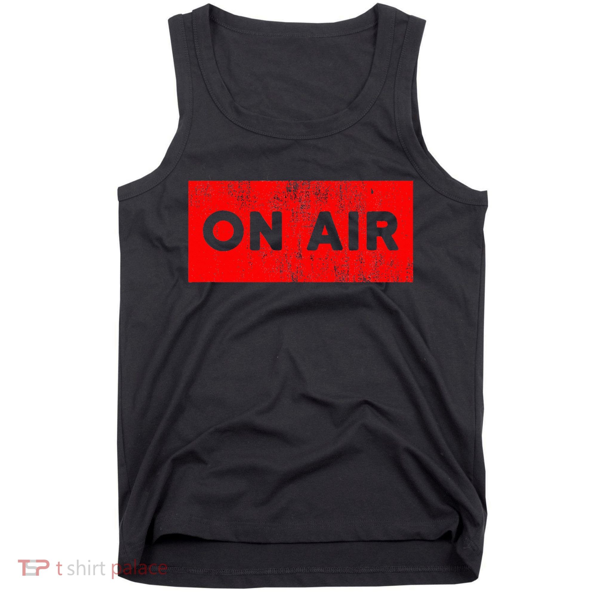 On Air Radio Live Microphone Dj Tank Top