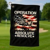 Operation Absolute Resolve Venezuela Mission Golf Towel thumb 1