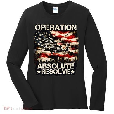 Operation Absolute Resolve Venezuela Mission Women's Long Sleeve Shirt