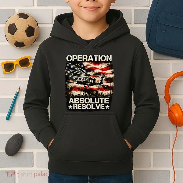 Operation Absolute Resolve Venezuela Mission Kids Hoodie