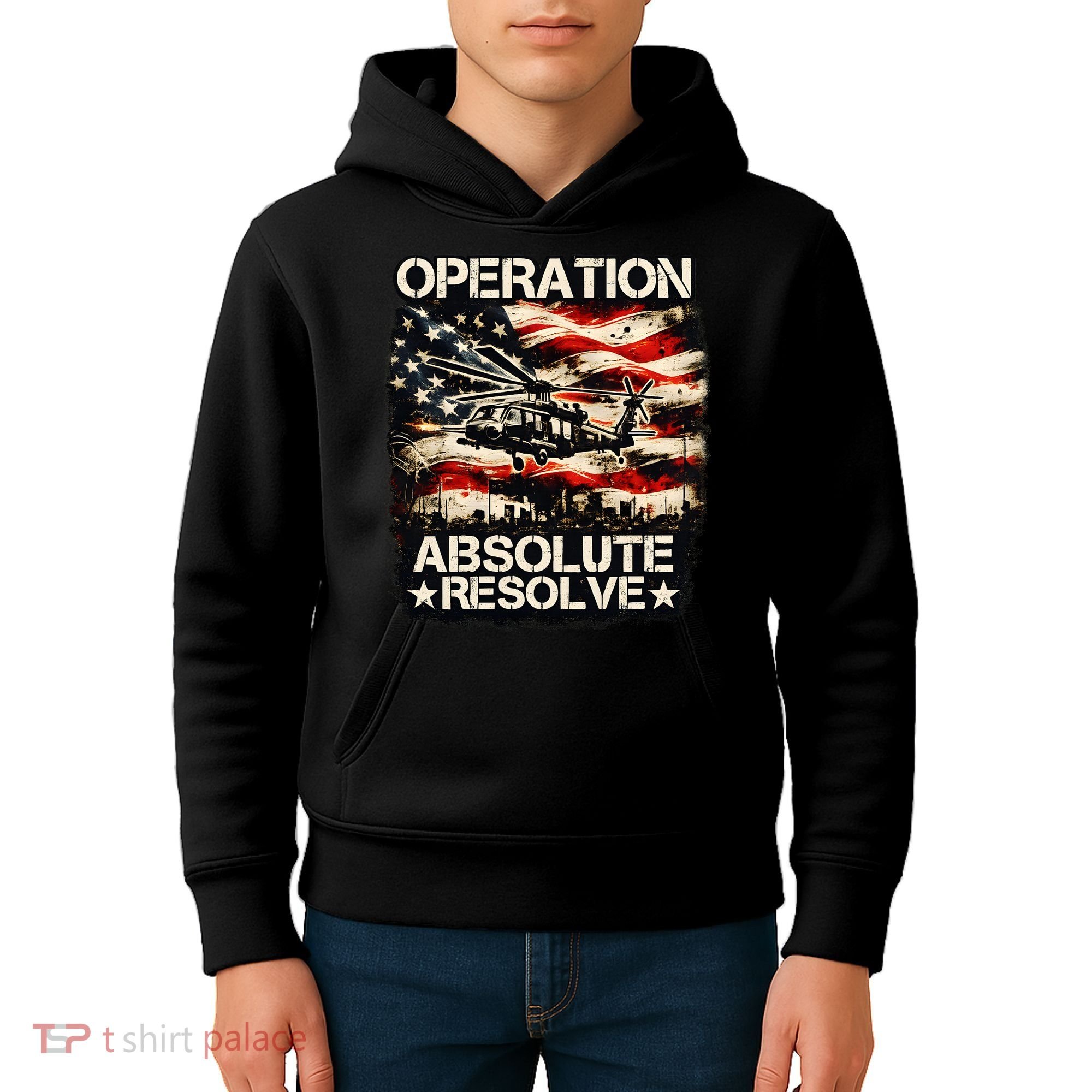 Operation Absolute Resolve Venezuela Mission Kids Hoodie
