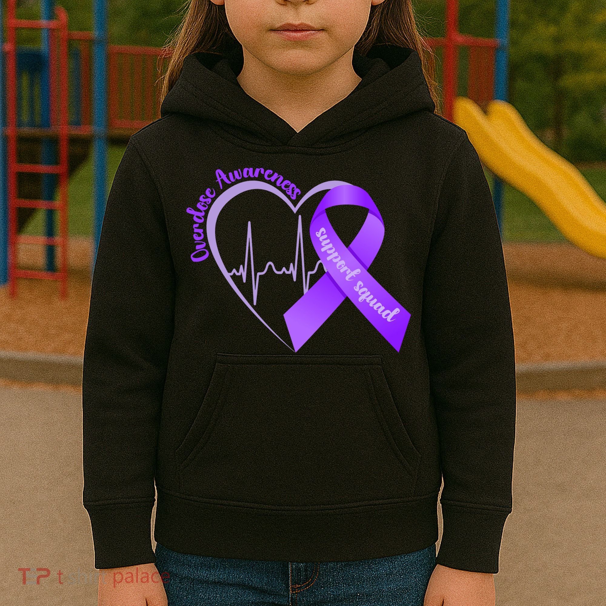 Overdose Awareness Support Squad Kids Hoodie