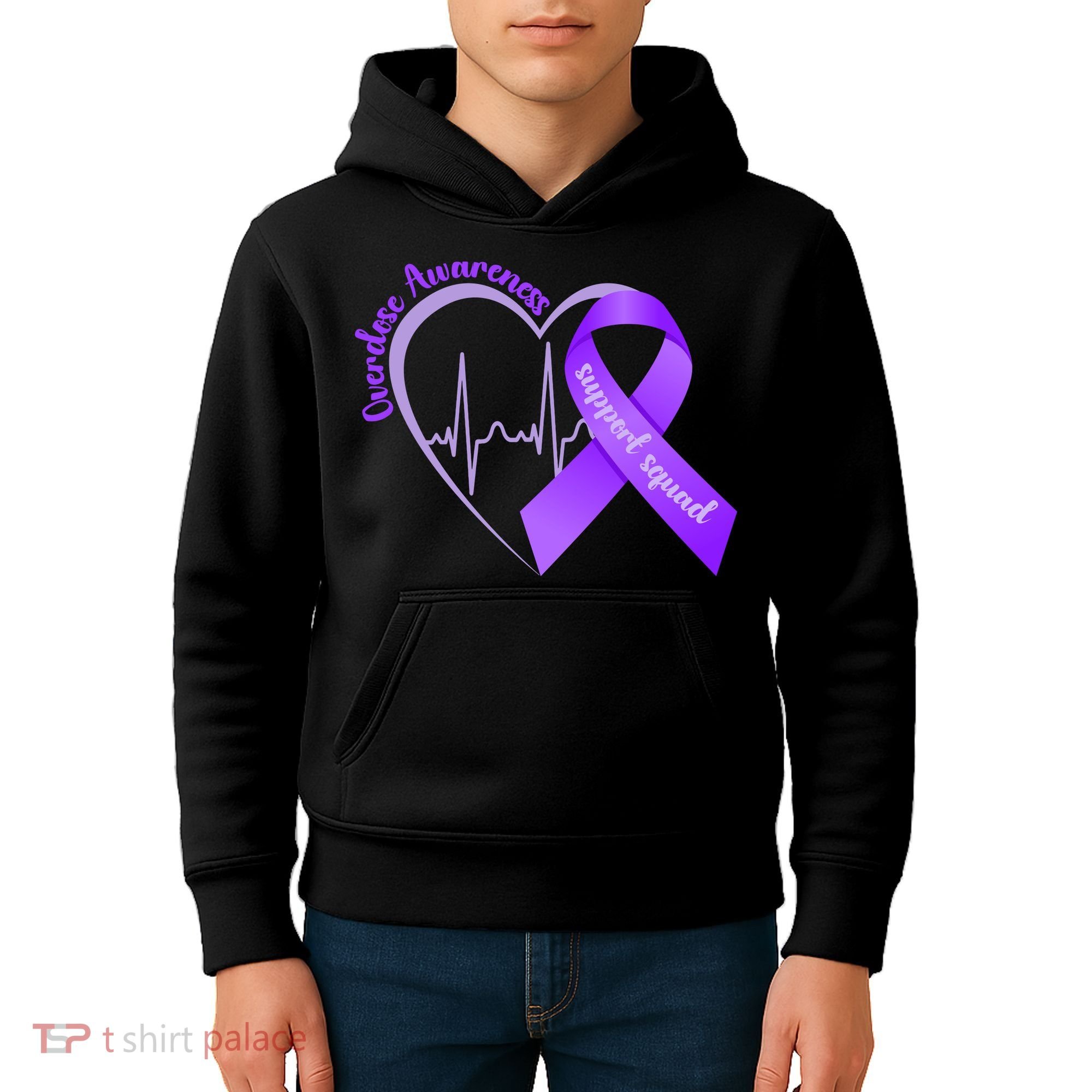 Overdose Awareness Support Squad Kids Hoodie