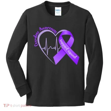 Overdose Awareness Support Squad Kids Long Sleeve Shirt