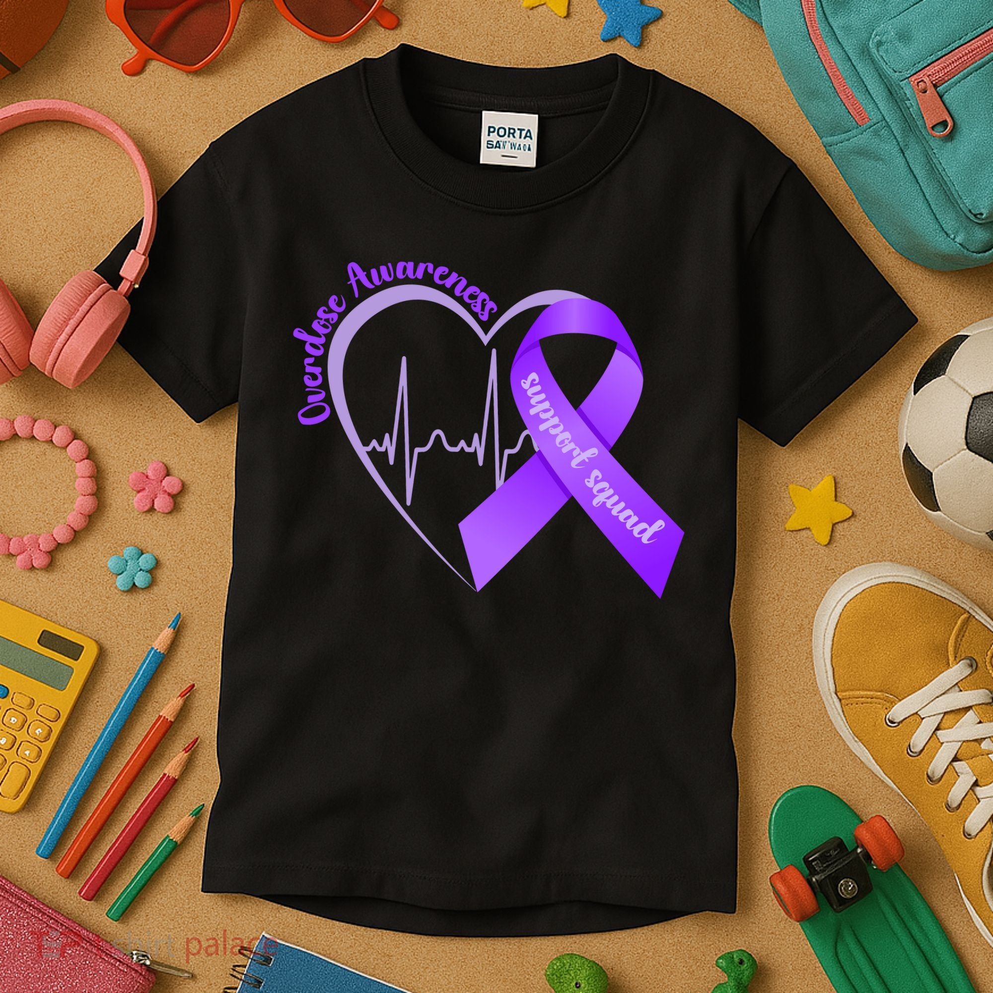 Overdose Awareness Support Squad Kids T-Shirt