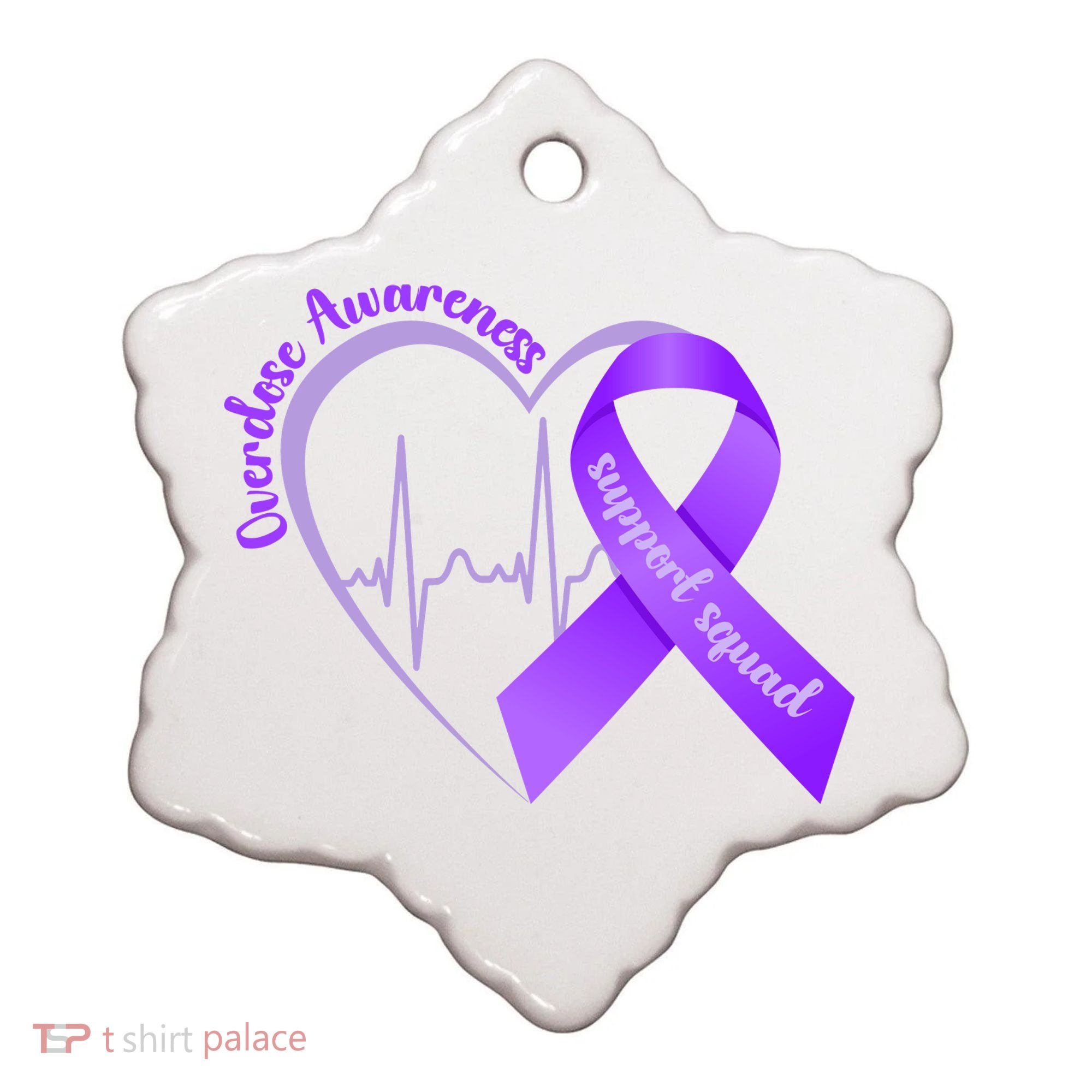 Overdose Awareness Support Squad Ceramic Ornament