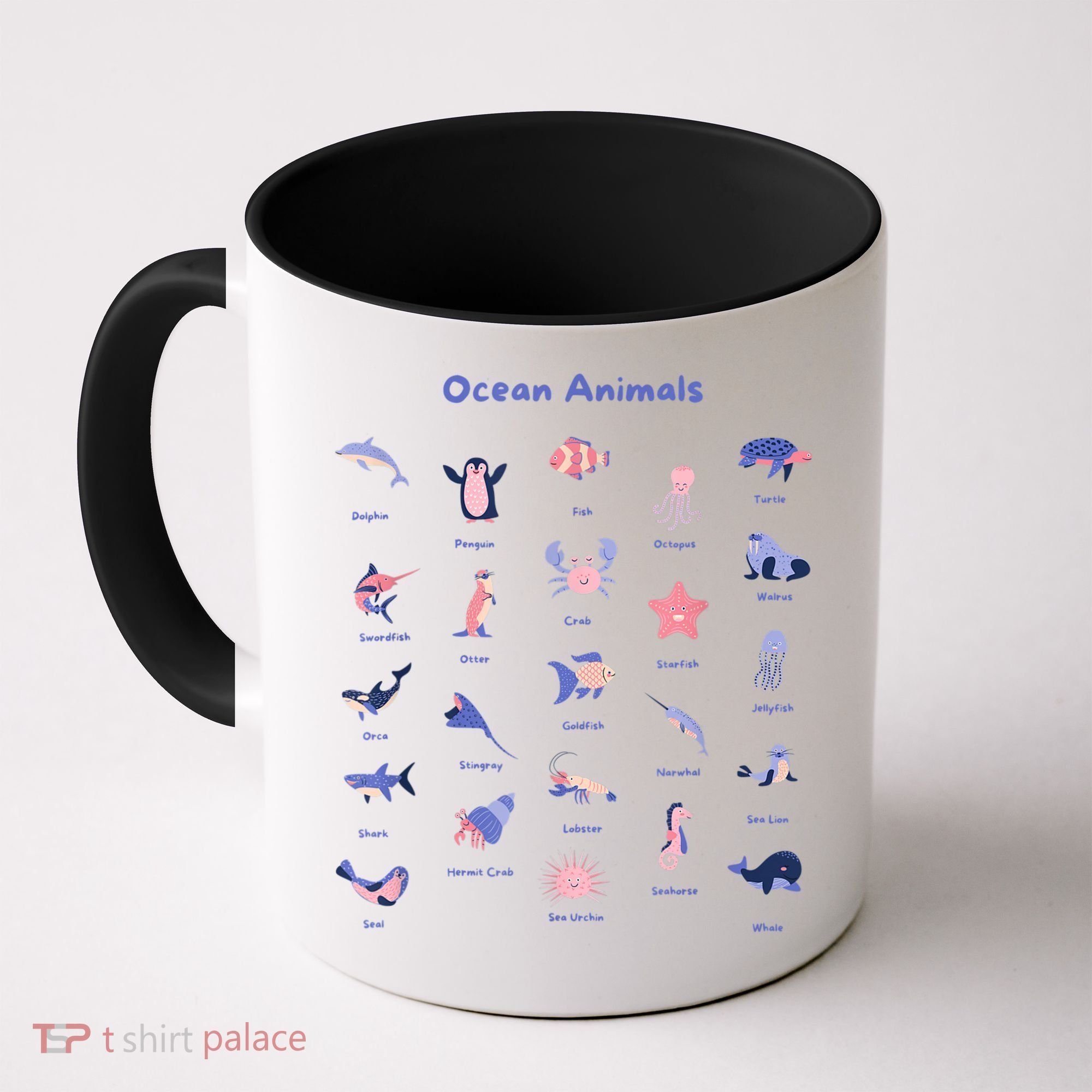 Ocean Animals Sea Marine Biology With Fish For Summer Coffee Mug
