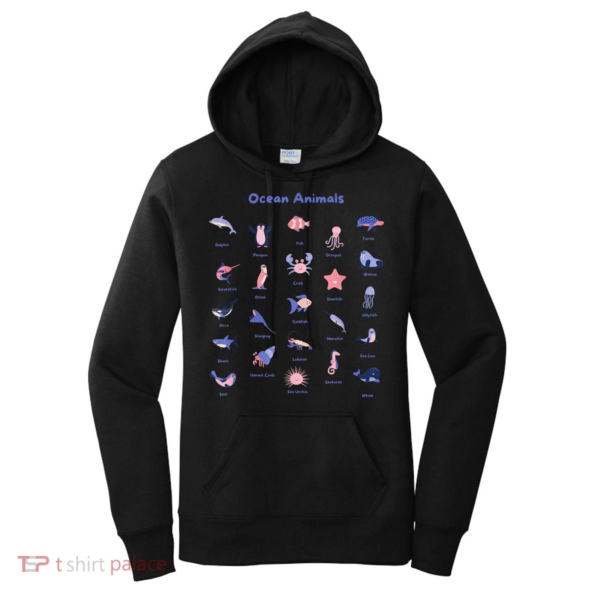 Ocean Animals Sea Marine Biology With Fish For Summer Women's Hoodie