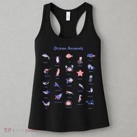 Ocean Animals Sea Marine Biology With Fish For Summer Women's Tank Top thumb 3