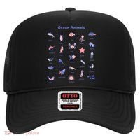 Ocean Animals Sea Marine Biology With Fish For Summer Hat thumb 0